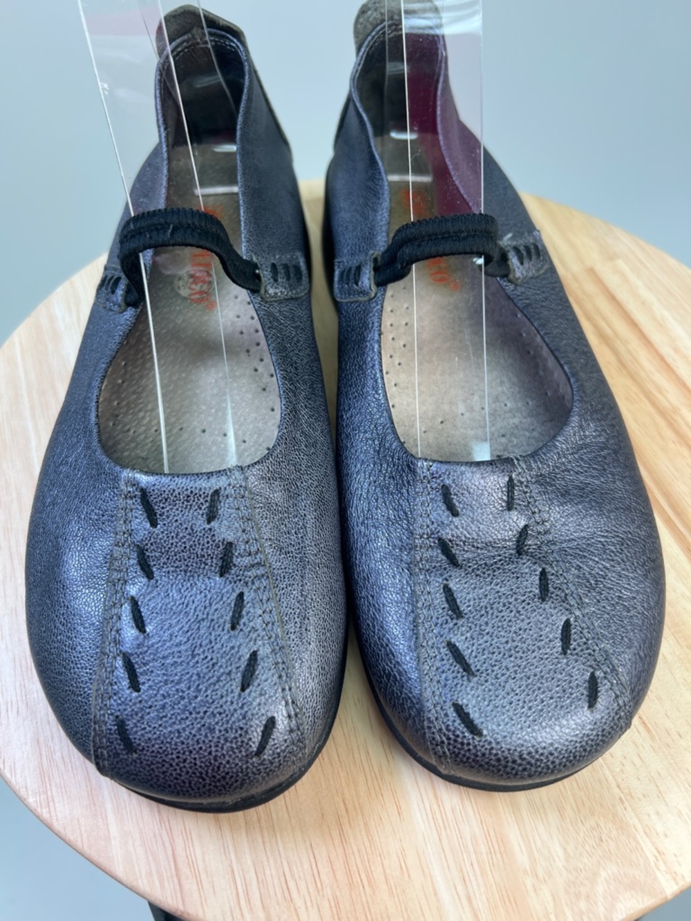 Arcopedico Shawna Pewter Leather Mary Jane Women's Slip on shoes Size 40 Size 9 - Picture 4 of 11